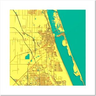 Fort Pierce Florida Map Graphic Art Posters and Art